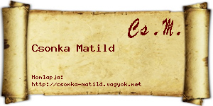 Csonka Matild névjegykártya