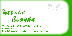 matild csonka business card